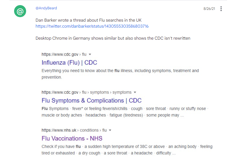 Health-related titles got mangled