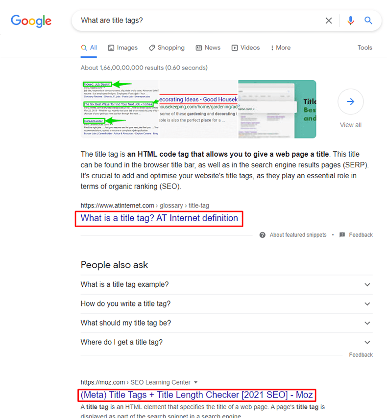 What are title tags?