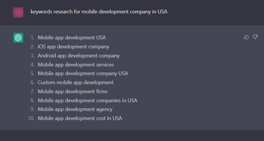 Identify and offer Relevant Keywords