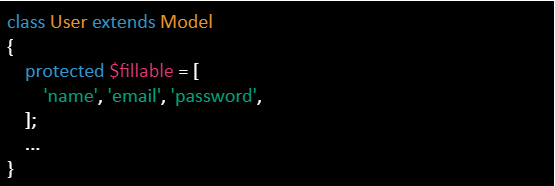 Laravel Fillable Property