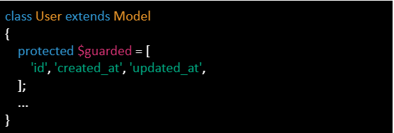 Laravel Guarded Property