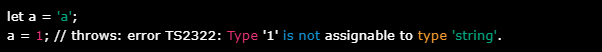 error for typescript code