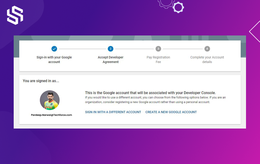 Create an Account as a Developer