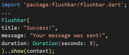 Flushbar