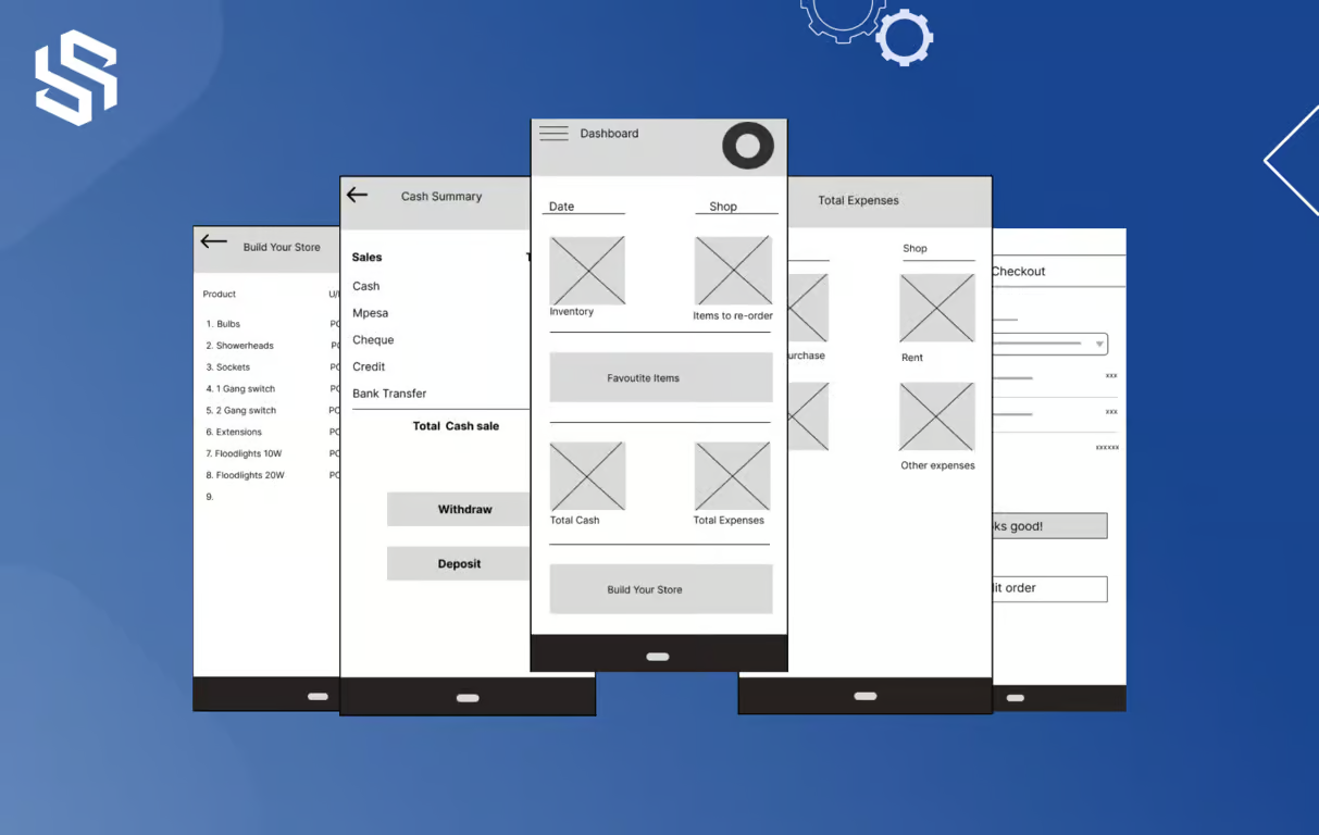 mobile app wireframes