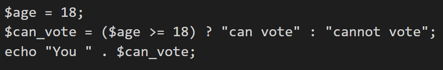 Ternary Operators