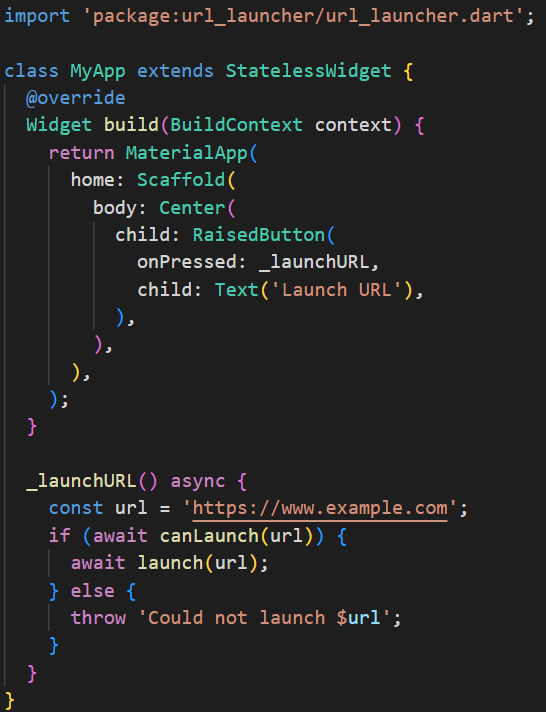 Url_launcher Library