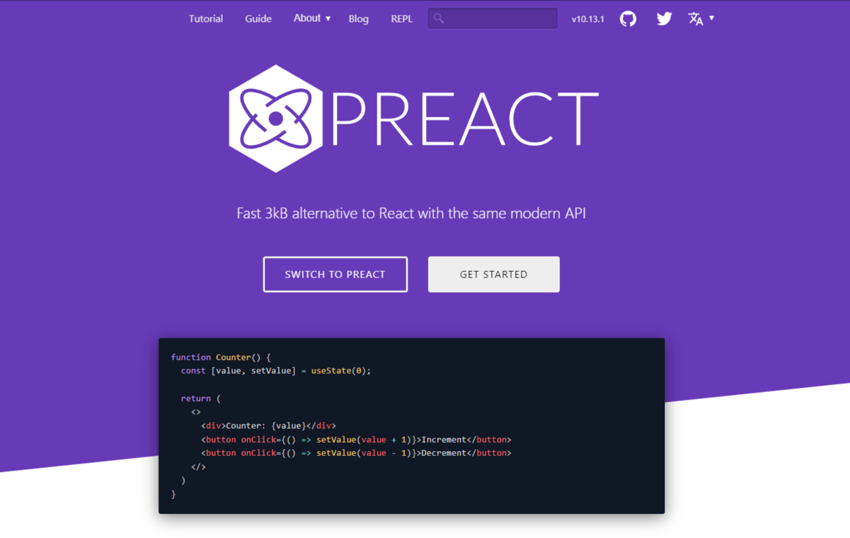 Preact framework
