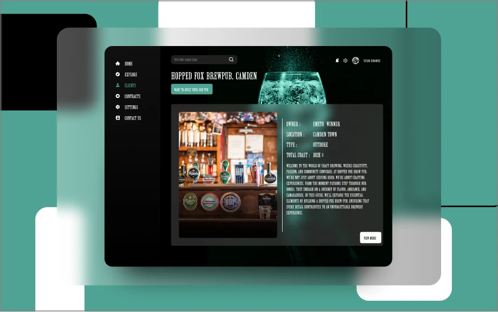 Bar Design Web App 3