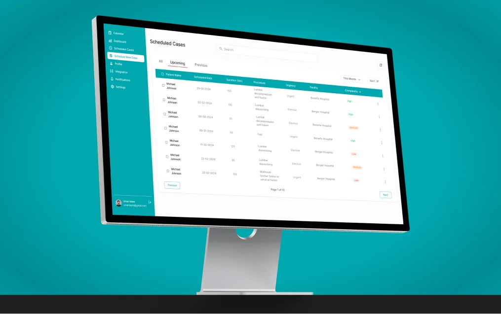 Surgical Schedule Management App 2