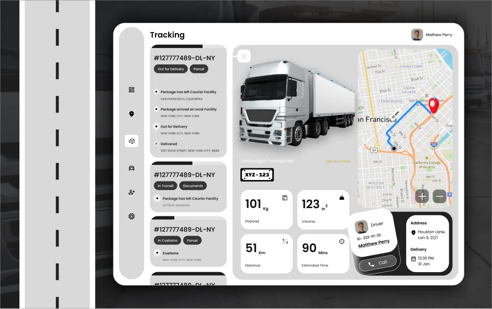 Transportation Tracking Management App